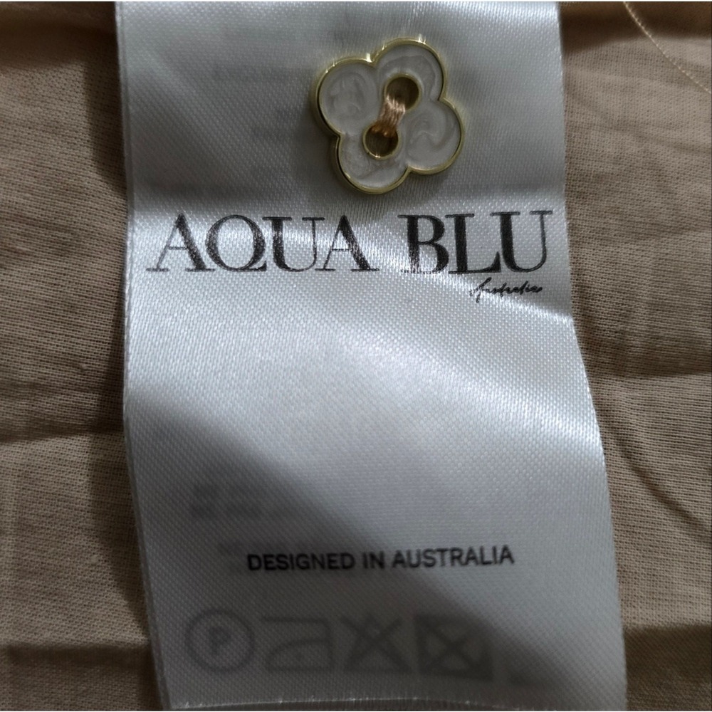 Aqua BLU Australia Caramel Carmen Embroidered Halter Maxi Dress SIZE 6 New‎ - Picture 10 of 14